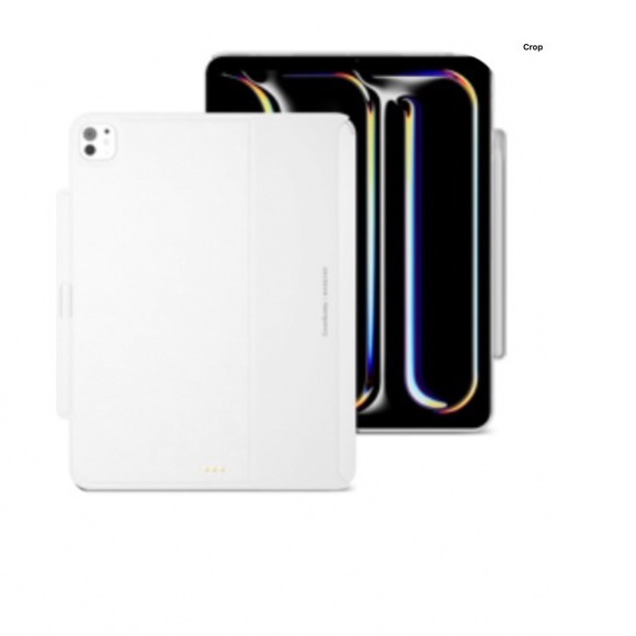 MAGEASY CoverBuddy iPad Pro 13 M4 2024 Case Magic Keyboard Compatible White - Picture 3 of 10